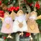 Wrapables Plush Christmas Angel Ornaments, Fairy Doll Hanging Tree Decorations (Set of 3), Pink Khaki White